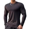 Gym Fitness T-shirt Men Casual Long Sleeve Skinny Shirt Bodybuilding Running Sports Quick Dry