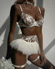 Ellolace Fancy Lingeries Luxury Lace Erotic Women's Underwear 3-Pieces Transparent Sexy Round Matching Intimate