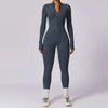 Yoga Jumpsuit Long Sleeved Zipper Rompers
