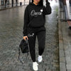 Women’s “Queen” Graphic 2-Piece Hoodie & Pants Tracksuit Set by FitiqueFit