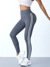Women Striped Slim Leggings