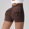 🍑 Wrinkled High-Waist Pocket Leggings for Women by FitiqueFit