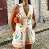 🌸 Vintage Floral Embroidered 2-Piece Summer Set by FitiqueFit