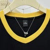 V Neck Short Sleeve Sports Jersey Slim