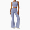 Women Athletic Wear High Waist Leggings And Top Two Piece Set Seamless Gym Tracksuit