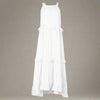 Elegant Apricot Ruffle Maxi Dress by FitiqueFit