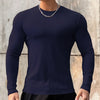 Gym Fitness T-shirt Men Casual Long Sleeve Skinny Shirt Bodybuilding Running Sports Quick Dry