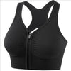 Women's sports bra front zipper design
