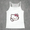 Y2K Hello Kitty Crop Top – Emo Girls Vintage Punk Tank by FitiqueFit