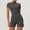 ZenFit Short Sleeve Zip Yoga Bodysuit