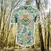 Seamhead Hunting Club HyperMAX Short Sleeve Camo Baseball Hoodie by Seamhead Swag
