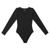 Women'S Sexy Knitted Underwear Crew Neck Long Sleeve Leggings Bodysuit Top