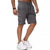 Mens Sweatpants Straight Fit Drawstring Multi-pocket Pants