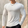 Gym Fitness T-shirt Men Casual Long Sleeve Skinny Shirt Bodybuilding Running Sports Quick Dry