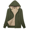 Sherpa-Lined Fleece Zip-Up Hoodie Jacket Women by FitiqueFit
