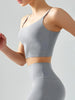 Women's sports bra with chest cushion, vest and suspender