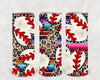 Serape Leopard Baseball 20 oz Skinny Tumbler by Anchored Grace Boutique