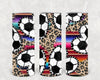 Serape Leopard Soccer 20 oz Skinny Tumbler by Anchored Grace Boutique