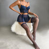 Ellolace Fancy Sexy Lingerie Lace Ultra Sexy Women's Ethical Underwear g-String Hot Skirt Ensemble Outfits Brazilian Underwear