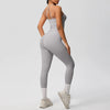 Women 2pcs Patchwork Sport Yoga Suit Training Tummy Tuck and Hip Lift