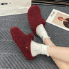 🩴 Winter Cotton Drag Outside Flat Fluffy Slippers by FitiqueFit