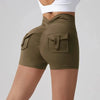 🍑 Wrinkled High-Waist Pocket Leggings for Women by FitiqueFit