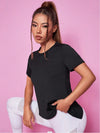 Women Seamless Yoga T-Shirt Short Sleeve