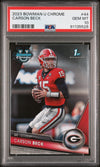 Graded 2023 Topps Bowman U Chrome Carson Beck #44 Rookie RC Football Card PSA 10 Gem Mint