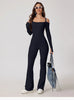 Yoga Jumpsuit Women's Sports Overalls Flared Trousers