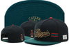 Skull Hand Snapback Hat – Flat Bill Adjustable Baseball Cap by FitiqueFit