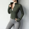 Womens Fleecing Full Zipper Sport Jacket With Thumb Hole