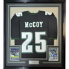 Framed Autographed/Signed LeSean McCoy 35x39 Philadelphia Black Football Jersey Beckett BAS COA by Hall of Fame Sports Memorabilia