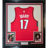 Framed Autographed/Signed Shaedon Sharpe 35x39 Portland Red Basketball Jersey JSA COA