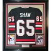 Framed Autographed/Signed Andrew Shaw 35x39 Chicago Black Hockey Jersey JSA COA by Hall of Fame Sports Memorabilia