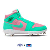 "Shock Teal" Jordan 1 Retro Cleats