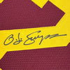 Framed Autographed/Signed OJ O.J. Simpson 35x39 USC Red College Football Jersey JSA COA
