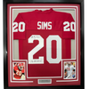 Framed Autographed/Signed Billy Sims 78 Heisman 35x39 Oklahoma Maroon College Football Jersey JSA COA