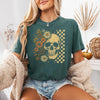 Skull & Flowers Firefly Comfort Colors T-Shirt | Halloween Graphic Tee by Adorb Custom Tees