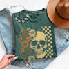 Skull & Flowers Firefly Comfort Colors T-Shirt | Halloween Graphic Tee by Adorb Custom Tees