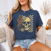 Skull & Flowers Firefly Comfort Colors T-Shirt | Halloween Graphic Tee by Adorb Custom Tees