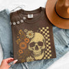 Skull & Flowers Firefly Comfort Colors T-Shirt | Halloween Graphic Tee by Adorb Custom Tees