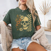 Skull & Flowers Firefly Comfort Colors T-Shirt | Halloween Graphic Tee by Adorb Custom Tees