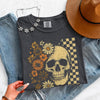 Skull & Flowers Firefly Comfort Colors T-Shirt | Halloween Graphic Tee by Adorb Custom Tees
