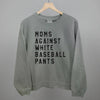 Moms Against White Baseball Pants by Ivy + Cloth