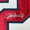 Framed Autographed/Signed John Smoltz 35x39 Atlanta White Baseball Jersey JSA COA by Hall of Fame Sports Memorabilia