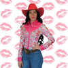 Girls Smooch & Spur Western Pearl Snap Rodeo Shirt by Neon Spur