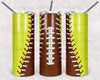 Softball Football 20 oz Skinny Tumbler by Anchored Grace Boutique