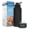 Dog + Human Water Bottle with Detachable Dog Bowl by Rubyloo
