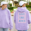 Love Like Jesus Striped Graphic Hoodie by Hey Jude Graphic Tees