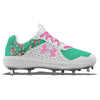 "Spring Blossom" Under Armour Yard Low MT Cleats by Stadium Custom Kicks